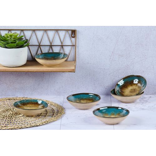 Lot De 6 Petits Bols En Grès Marron D11.5