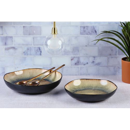 Lot De 2 Corbeilles à Fruits En Grès Marron D