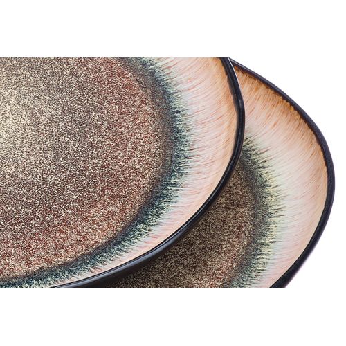 Lot De 2 Plateaux En Grès Marron D32