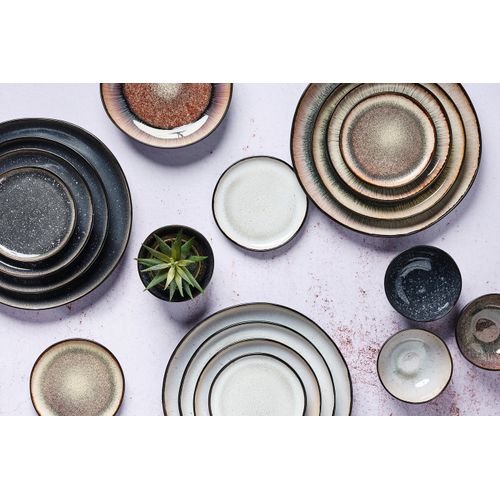 Lot De 48 Set Complet En Grès Marron D