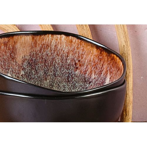 Lot De 6 Petits Bols En Grès Marron D12