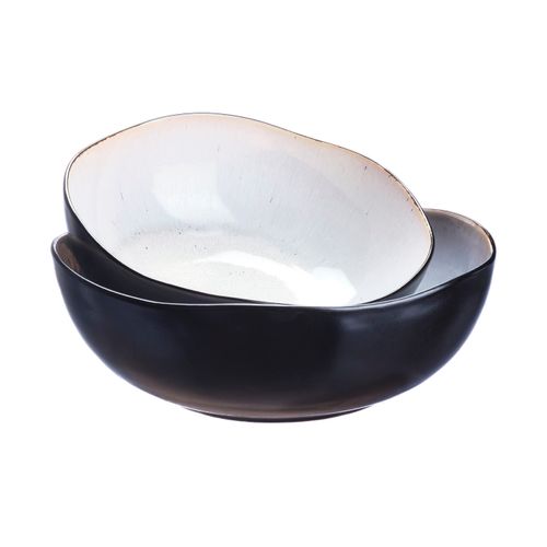 Lot De 2 Saladiers En Grès Blanc D