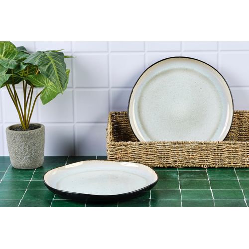 Lot De 2 Plateaux En Grès Blanc D32