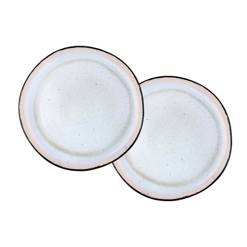 Lot De 2 Plateaux En Grès Blanc D32