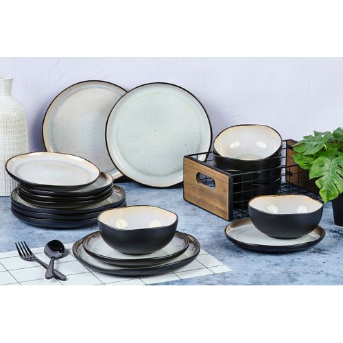 Lot De 18 Set Les Essentiels En Grès Blanc D