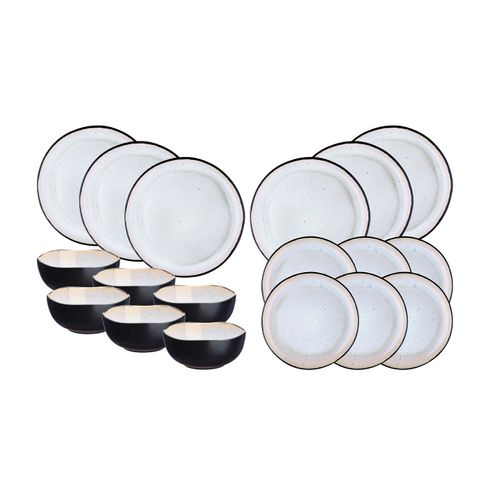 Lot De 18 Set Les Essentiels En Grès Blanc D