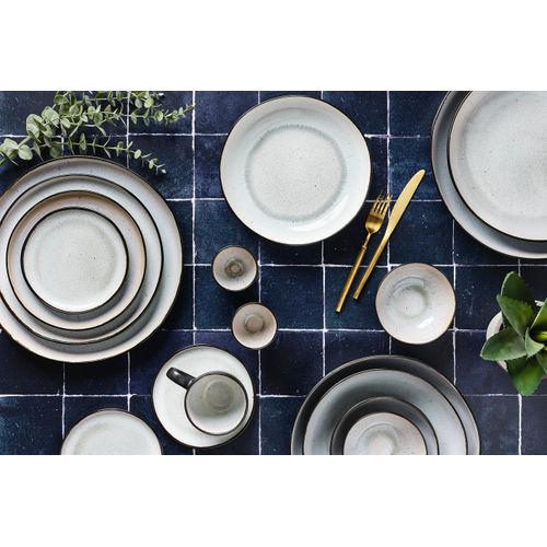 Lot De 6 Assiettes à Dessert En Grès Blanc D21.5