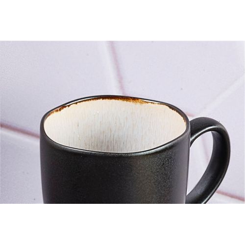 Lot De 6 Mugs En Grès Blanc 40cl