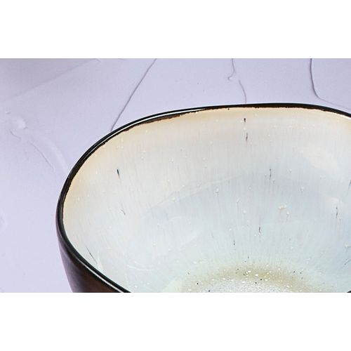 Lot De 6 Bols Moyens En Grès Blanc D16.5