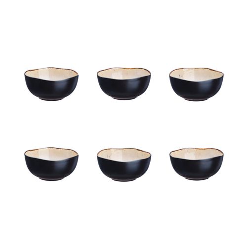 Lot De 6 Petits Bols En Grès Blanc D12