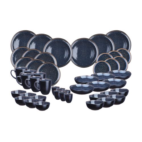 Lot De 48 Set Complet En Grès Bleu D