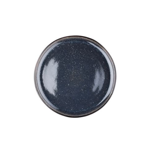 Lot De 6 Assiettes Plates En Grès Bleu D26