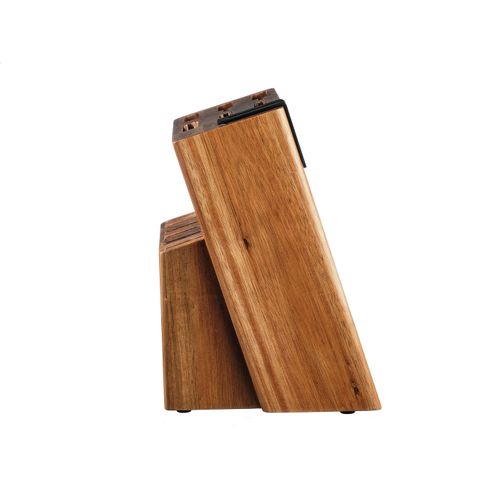 Lot De 2 Blocs Couteaux En Bois Marron D