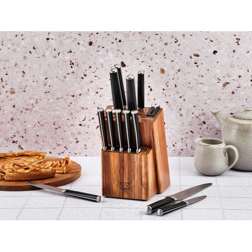Lot De 2 Blocs Couteaux En Bois Marron D