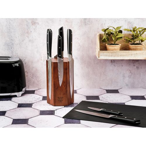 Lot De 7 Couteaux De Cuisine En Inox Noir D