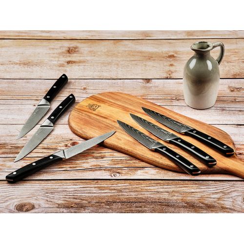 Lot De 6 Couteaux à Steak En Inox Noir D