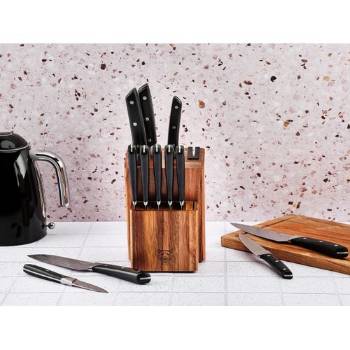 Lot De 6 Couteaux à Steak En Inox Noir D