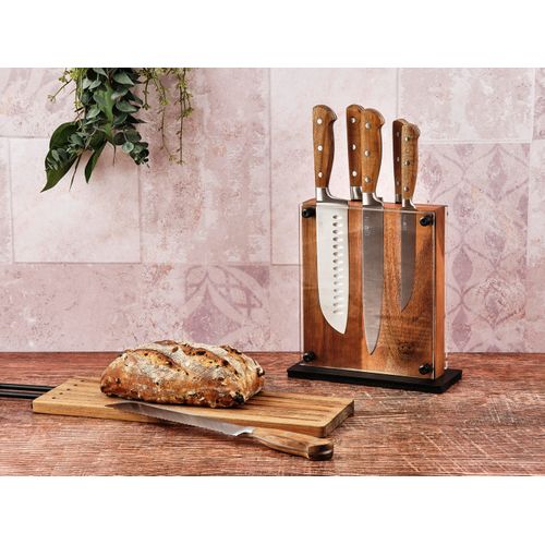 Lot De 7 Couteaux De Cuisine En Inox Marron D