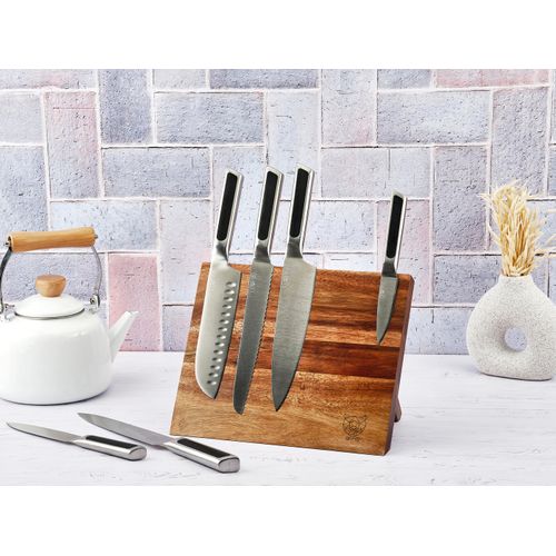 Lot De 7 Couteaux De Cuisine En Inox Noir D