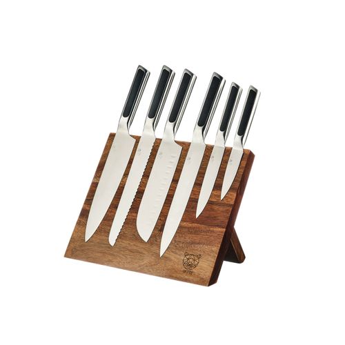 Lot De 7 Couteaux De Cuisine En Inox Noir D