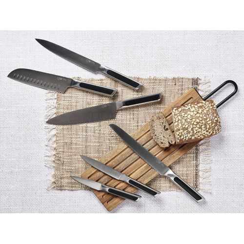 Lot De 7 Couteaux De Cuisine En Inox Noir D