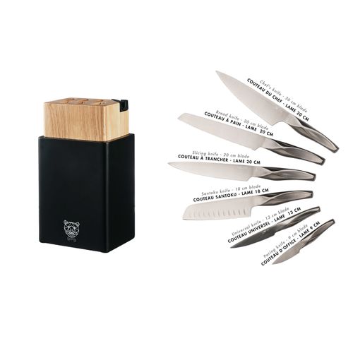 Lot De 8 Couteaux De Cuisine En Inox Gris D