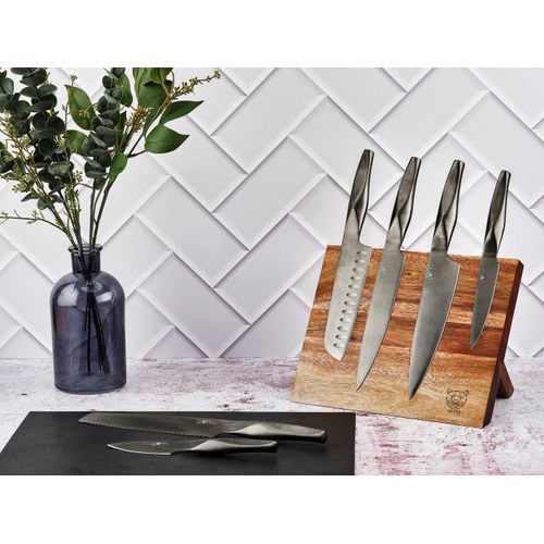 Lot De 7 Couteaux De Cuisine En Inox Gris D