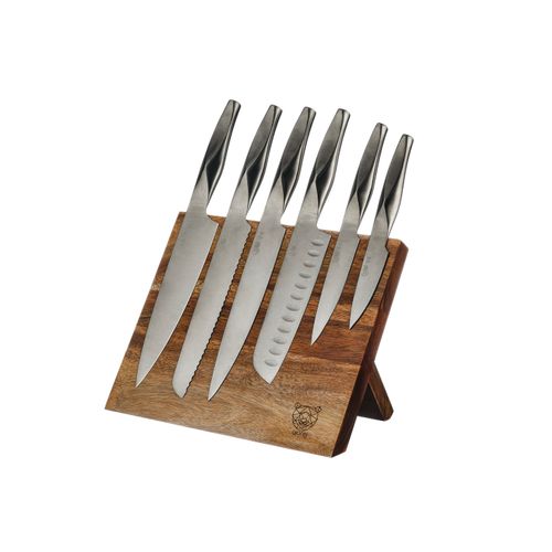 Lot De 7 Couteaux De Cuisine En Inox Gris D