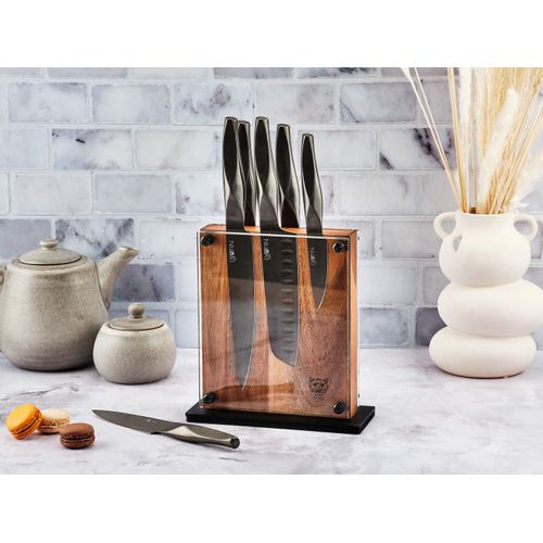 Lot De 7 Couteaux De Cuisine En Inox Gris D