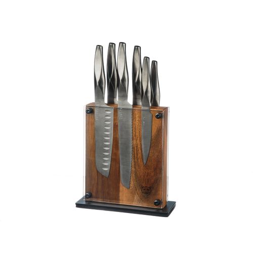 Lot De 7 Couteaux De Cuisine En Inox Gris D