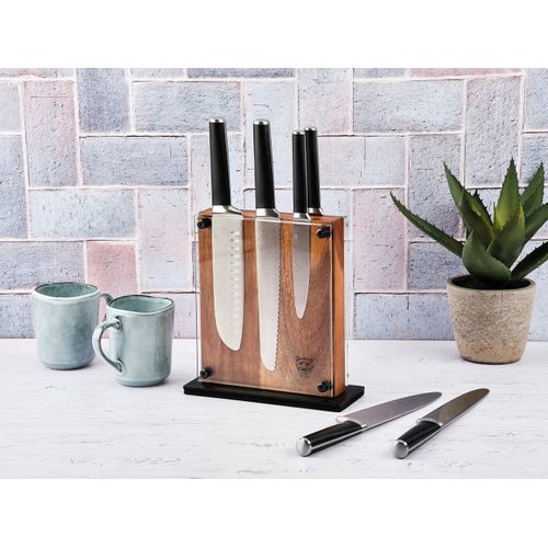 Lot De 6 Couteaux De Cuisine En Inox Noir D