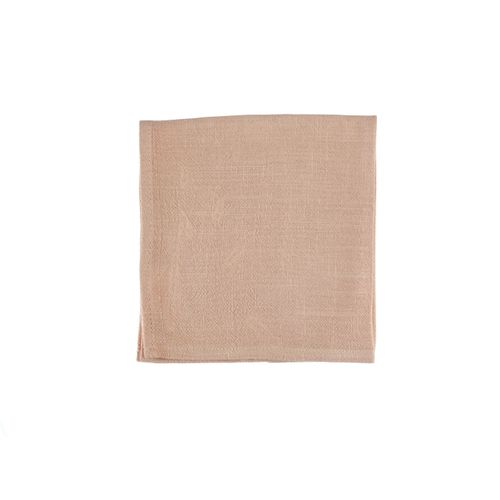Lot De 6 Serviettes De Table En 20% Lin Et 80 Coton Rose D