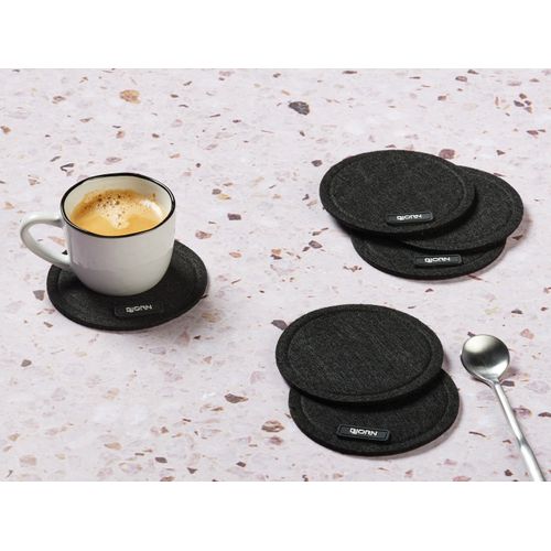 Lot De 6 Sous-verres En Feutre Recyclé Noir D10