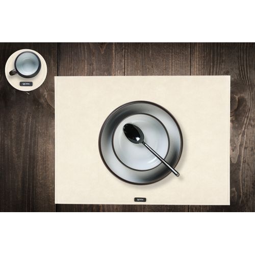 Lot De 6 Sous-verres En Feutre Recyclé Beige D10