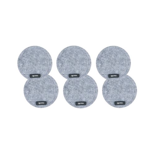 Lot De 6 Sous-verres En Feutre Recyclé Gris D10