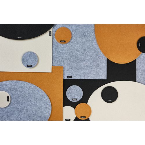 Lot De 6 Sets De Table En Feutre Recyclé Noir D