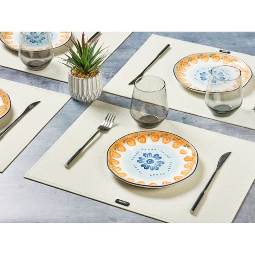 Lot De 6 Sets De Table En Feutre Recyclé Beige D