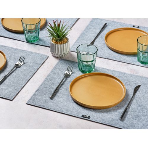 Lot De 6 Sets De Table En Feutre Recyclé Gris D