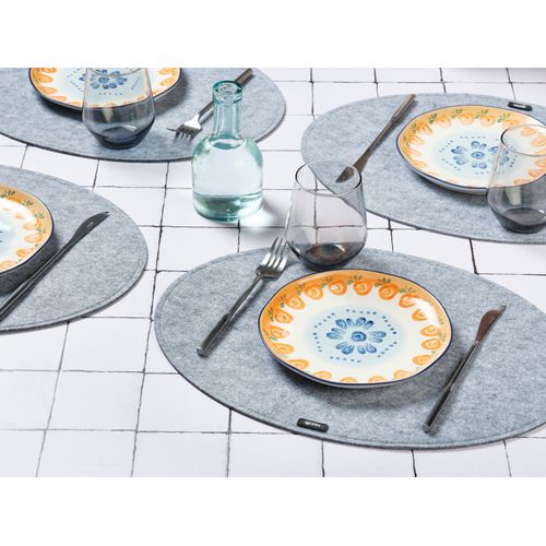 Lot De 6 Sets De Table En Feutre Recyclé Gris D