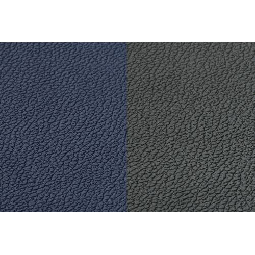 Sous-verre Curve Réversible - 6 Pièces - Cuir Recyclé Bleu Nuit Et Gris Anthracite