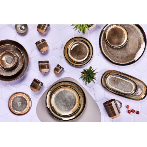 Lot De 1 Saladiers En Grès Marron D22.5