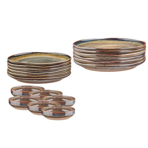 Lot De 18 Set Les Essentiels En Grès Marron D