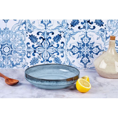 Lot De 1 Corbeilles à Fruits En Grès Bleu D28