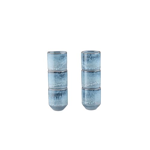 Lot De 6 Tasses En Grès Bleu D5.3