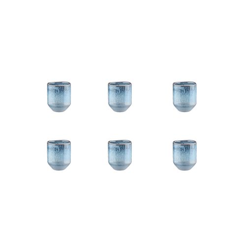 Lot De 6 Tasses En Grès Bleu D5.3
