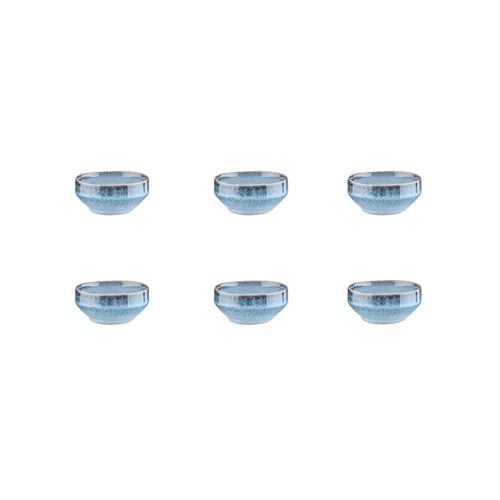 Lot De 6 Petits Bols En Grès Bleu D8