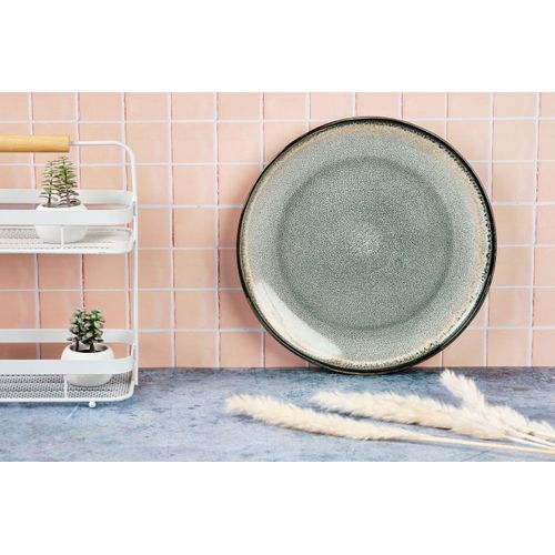 Lot De 1 Plateaux et Plats à Four En Grès Gris D33