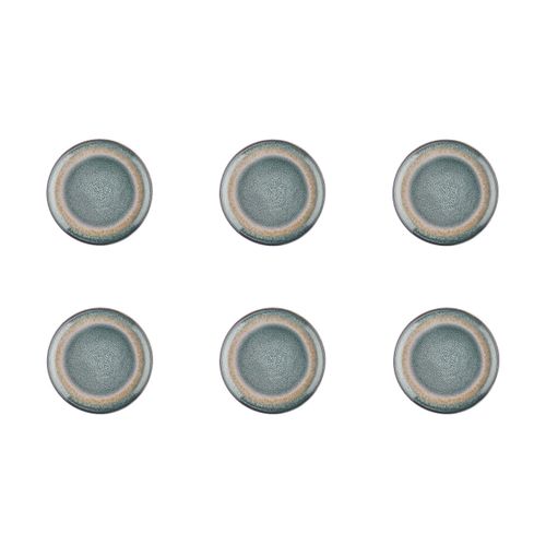 Lot De 6 Assiettes à Pain En Grès Gris D16.5