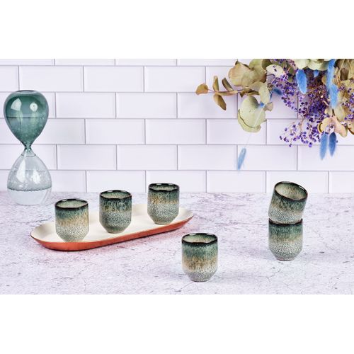 Lot De 6 Tasses En Grès Gris D5.3