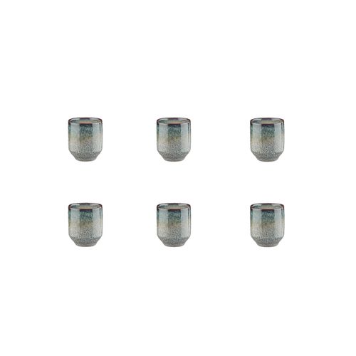 Lot De 6 Tasses En Grès Gris D5.3